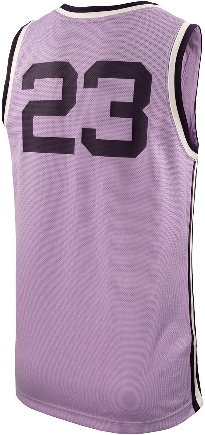 Men's Nike #22 Purple Kansas State Wildcats Retro Replica Basketball Jersey