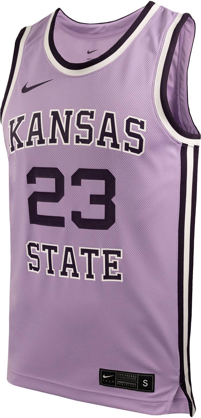 Nike, Shirts, Nike Kansas State University Lavender Basketball Jersey