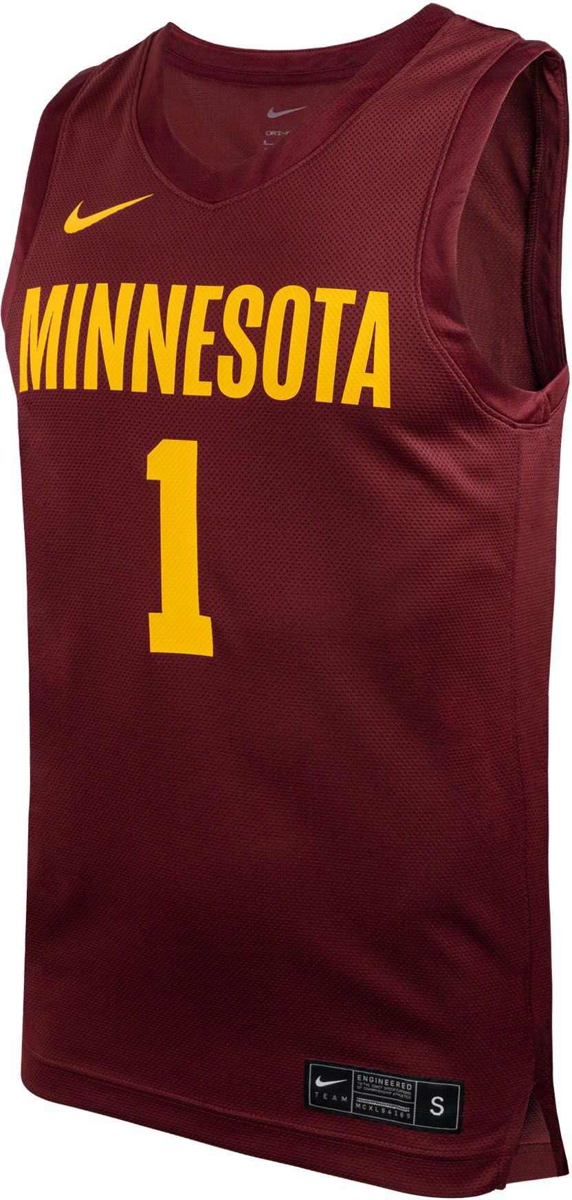 Nike Men's Minnesota Golden Gophers #1 Maroon Replica Basketball Jersey product image
