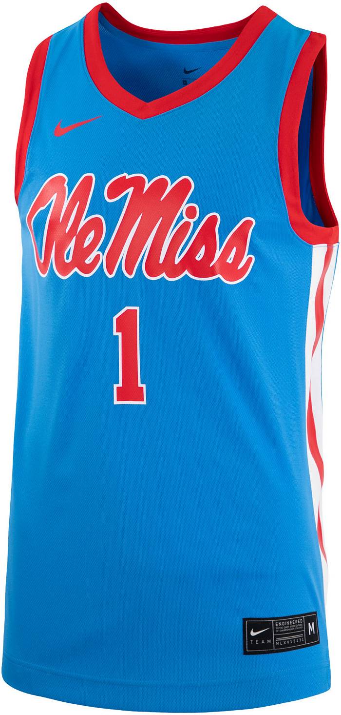 Youth Nike #10 Powder Blue Ole Miss Rebels Untouchable Replica Game Jersey