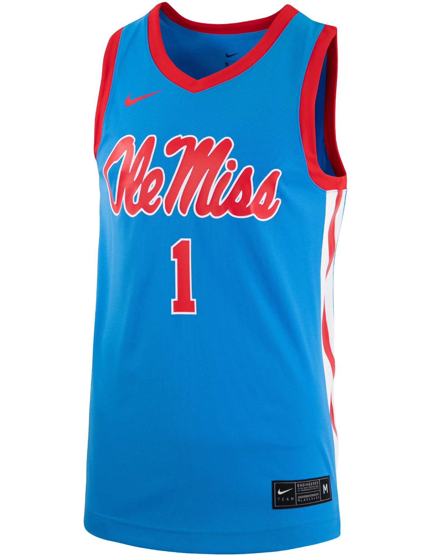 Nike Men s Ole Miss Rebels 1 Blue Replica Basketball Jersey Dick s Sporting Goods