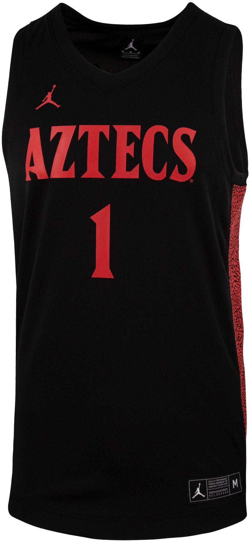Jordan Men's San Diego State Aztecs #1 Replica Basketball Black Jersey product image