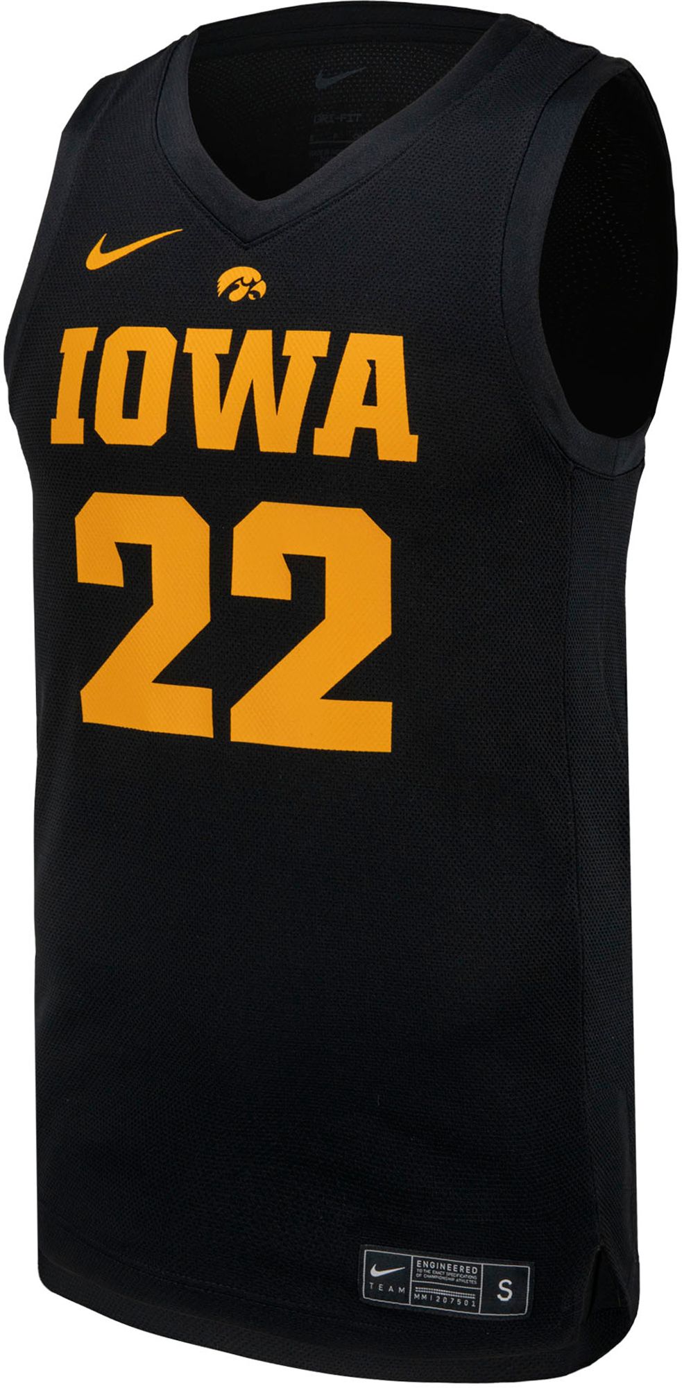 Nike Adult Iowa Hawkeyes #22 Black Caitlin Clark Replica Basketball Jersey product image