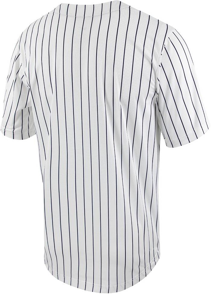 Men's Nike White/Gray Tennessee Volunteers Pinstripe Replica Full-Button Baseball  Jersey 