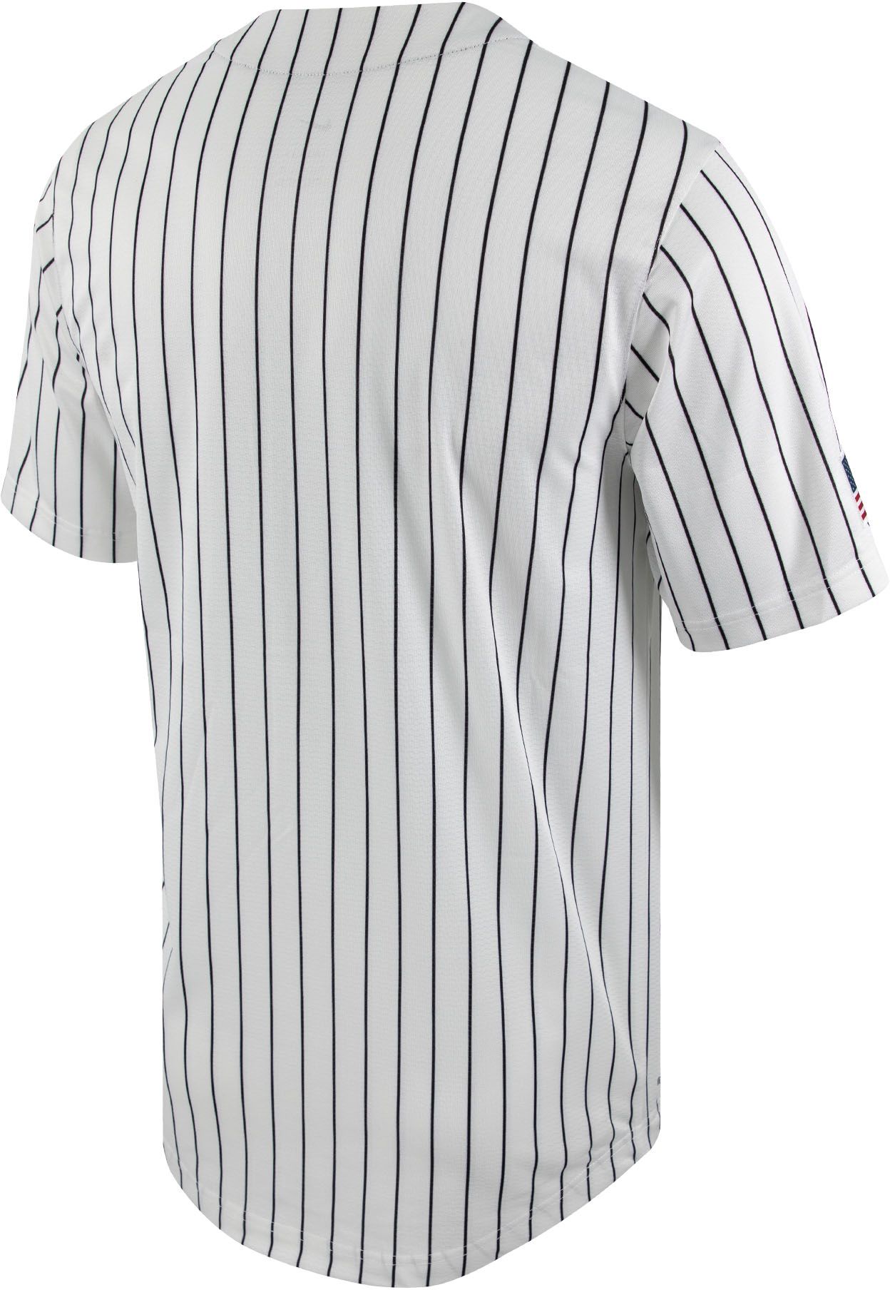 Nike Men's Army West Point Black Knights White Pinstripe Full Button Replica Baseball Jersey