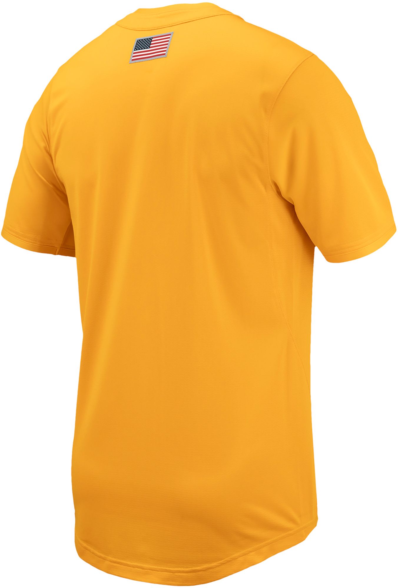 Nike Men's LSU Tigers Gold Full Button Replica Baseball Jersey