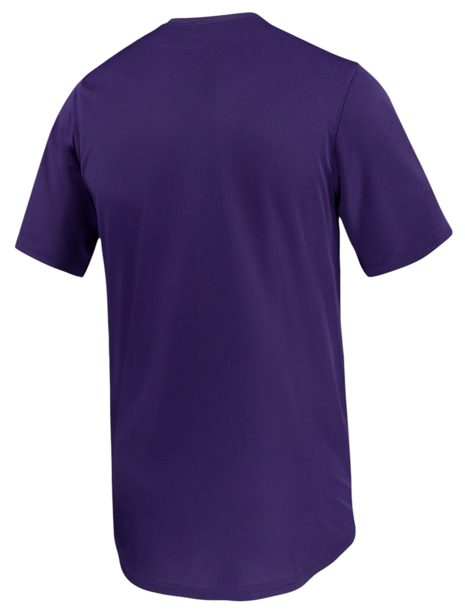 Nike Men's TCU Horned Frogs Purple Full Button Replica Road Baseball Jersey product image
