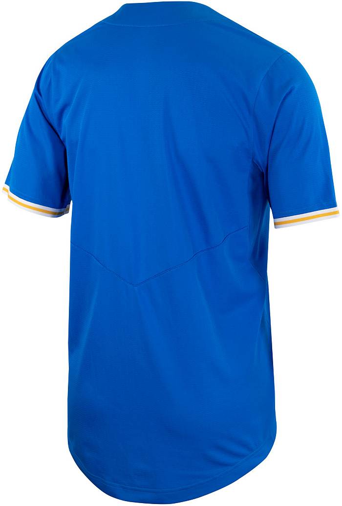 Men's Nike White/Blue UCLA Bruins Pinstripe Replica Full-Button Baseball  Jersey