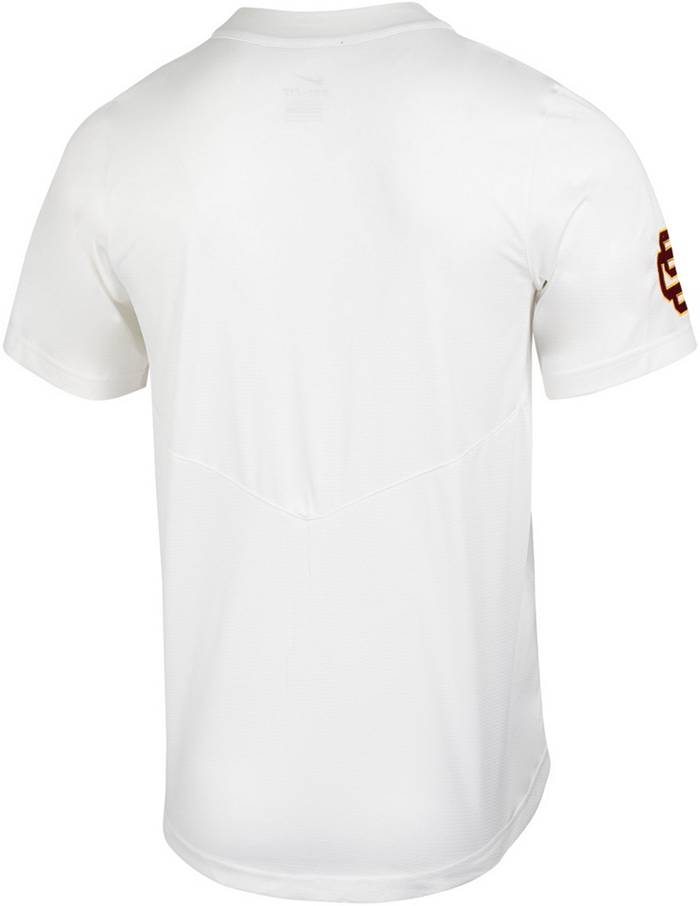Men's Nike White USC Trojans Vapor Untouchable Elite Replica Full-Button Baseball  Jersey