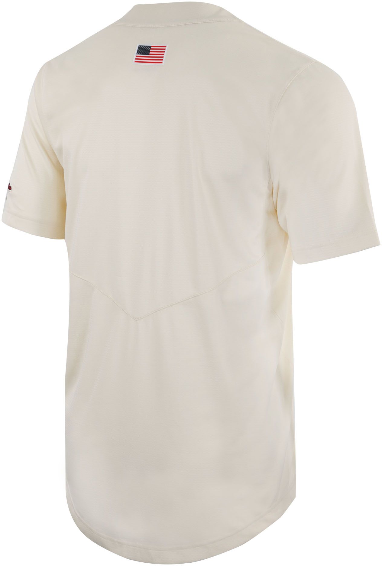 Nike Men's Arkansas Razorbacks Cream Full Button Replica Baseball Jersey product image