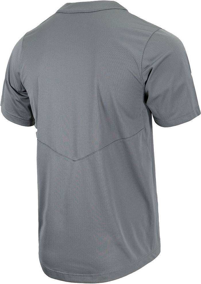 Nike Men's Vanderbilt Commodores Grey Full Button Replica Baseball Jersey