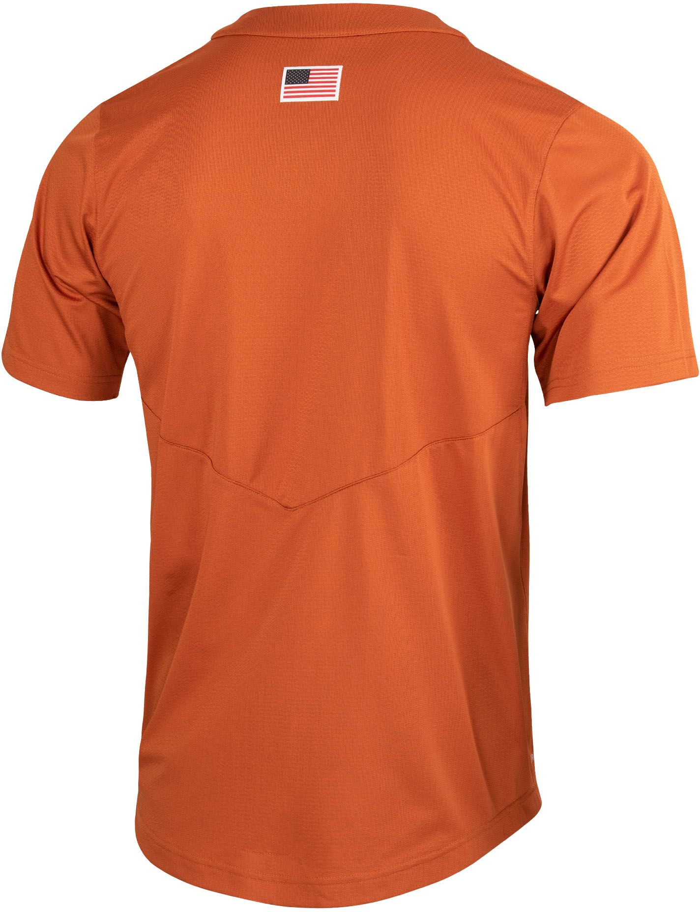 Nike Men's Texas Longhorns Burnt Orange Full Button Replica Baseball Jersey product image