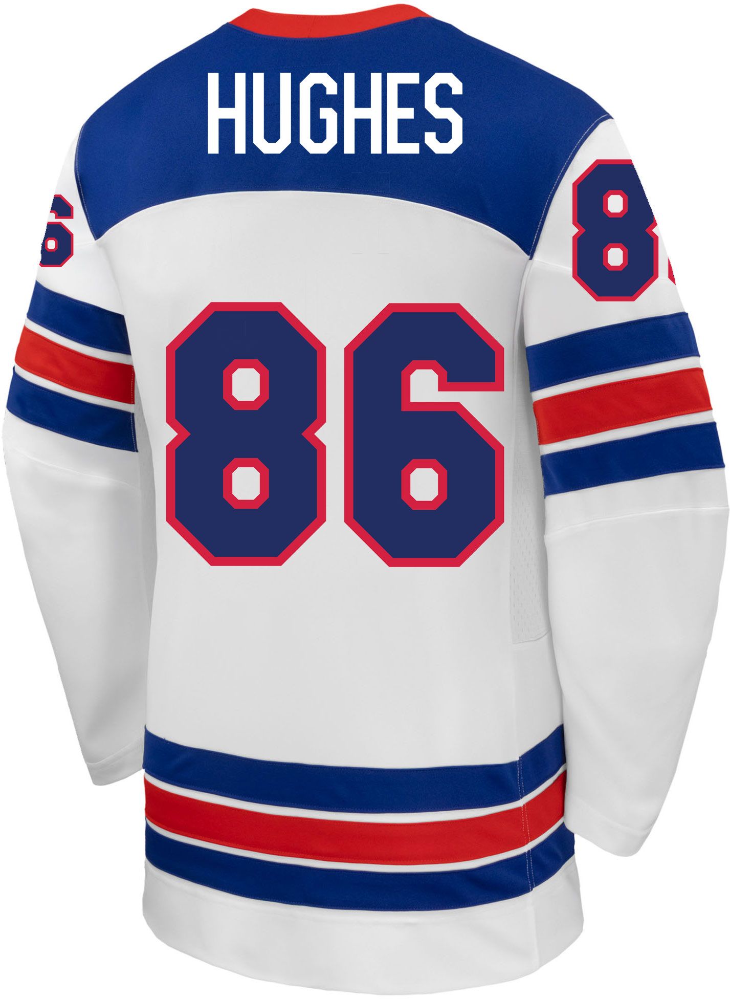 Nike Adult Team USA Jack Hughes #86 Replica White Jersey product image