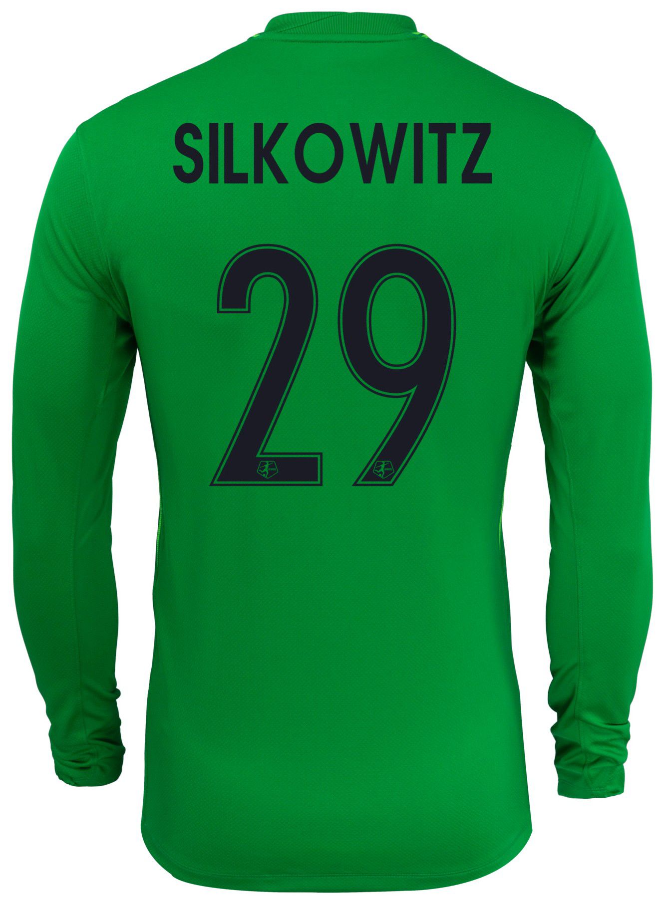 Nike Men's Bay FC Jordan Silkowitz #29 Green Home Long Sleeve Jersey product image