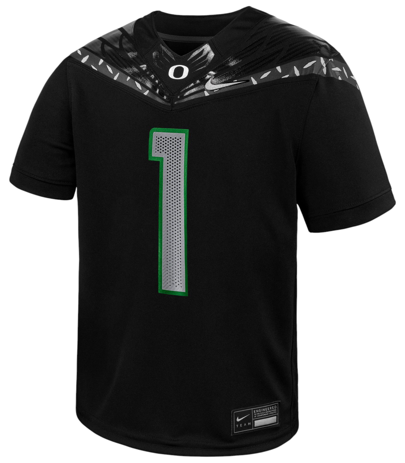 Nike Little Kid's Oregon Ducks #1 Black Vapor Replica Football Jersey product image