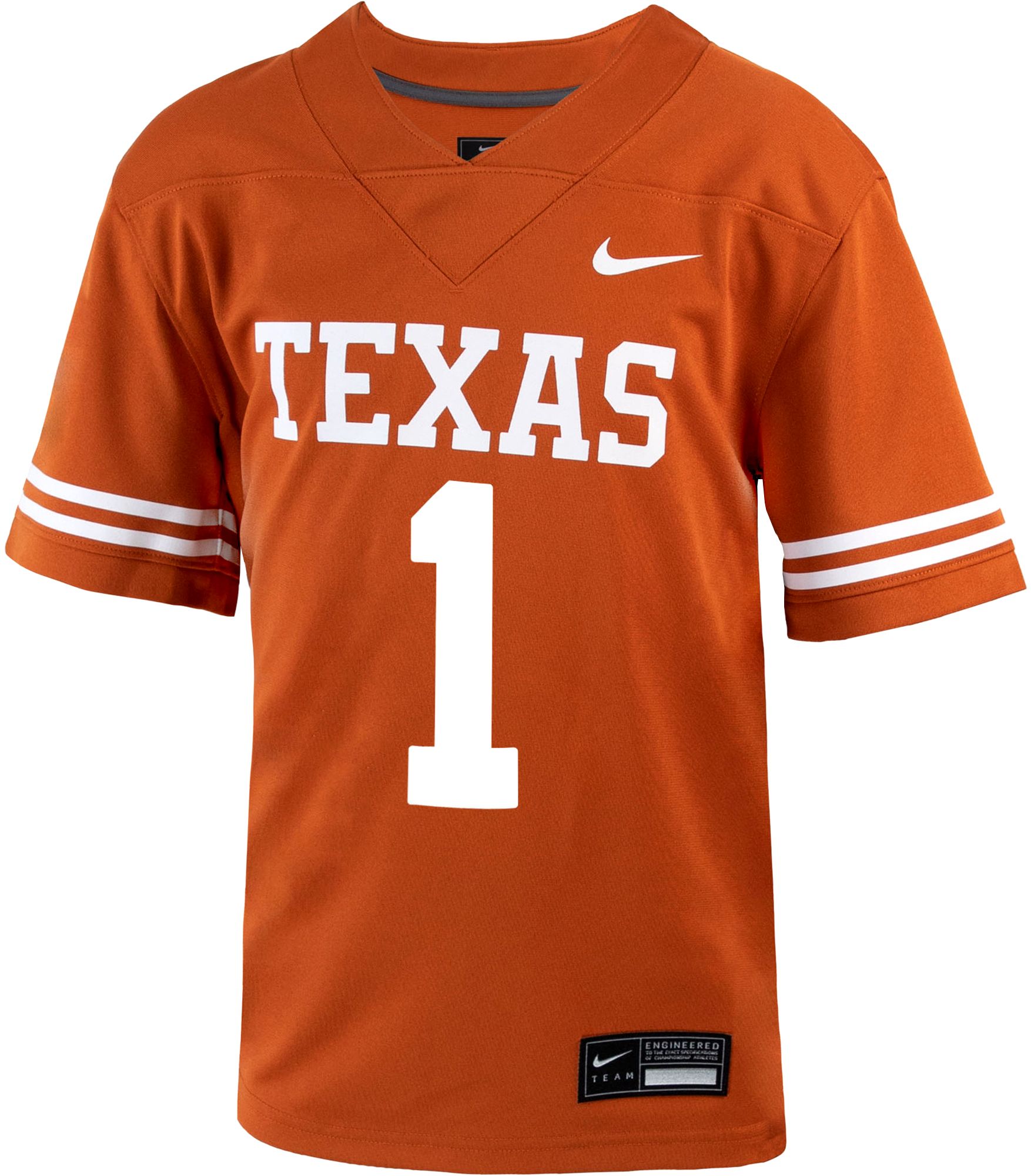 Nike Little Kids' Texas Longhorns #1 Burnt Orange Replica Football Jersey