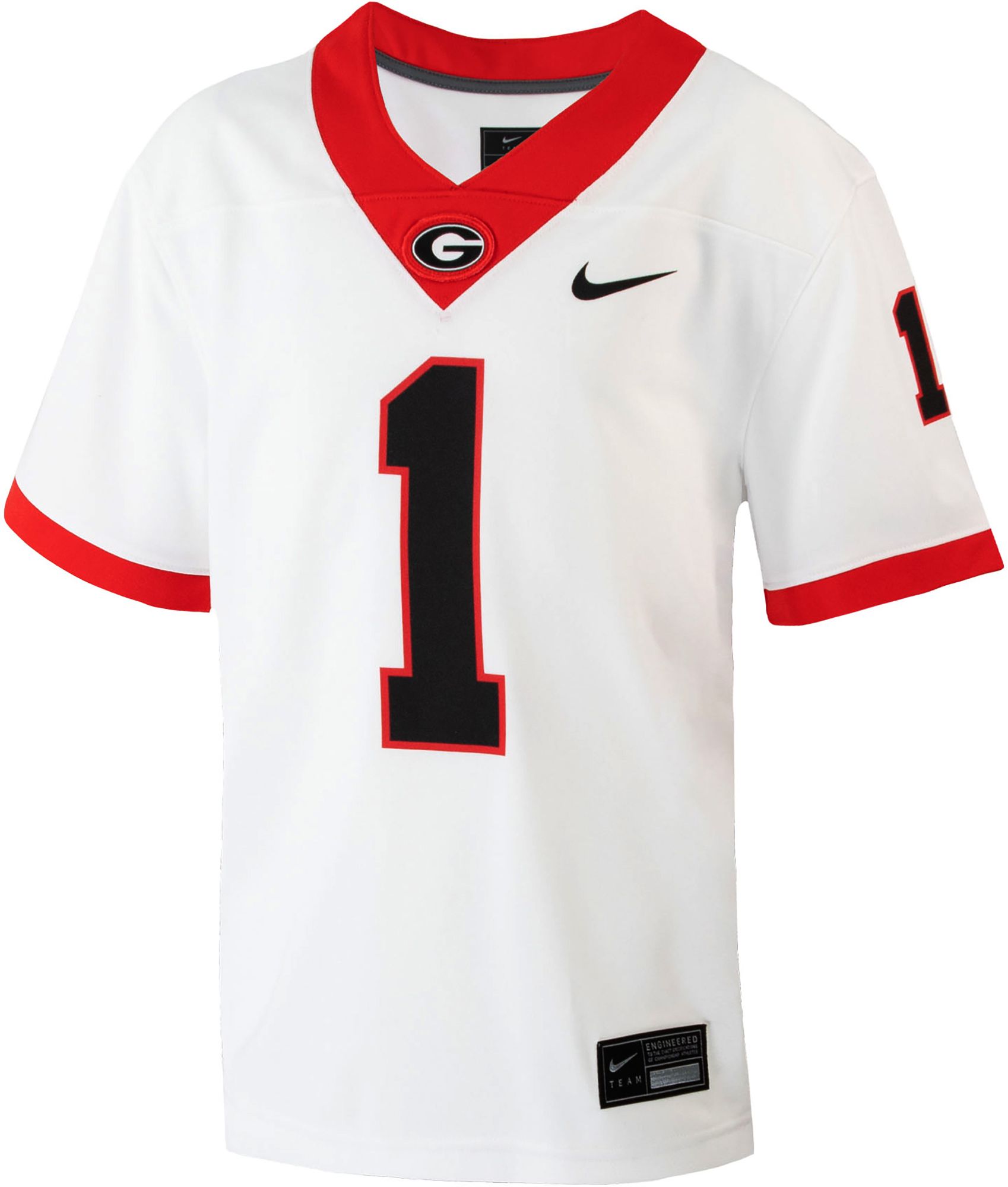 Nike Little Kids' Georgia Bulldogs #1 White Replica Football Jersey product image