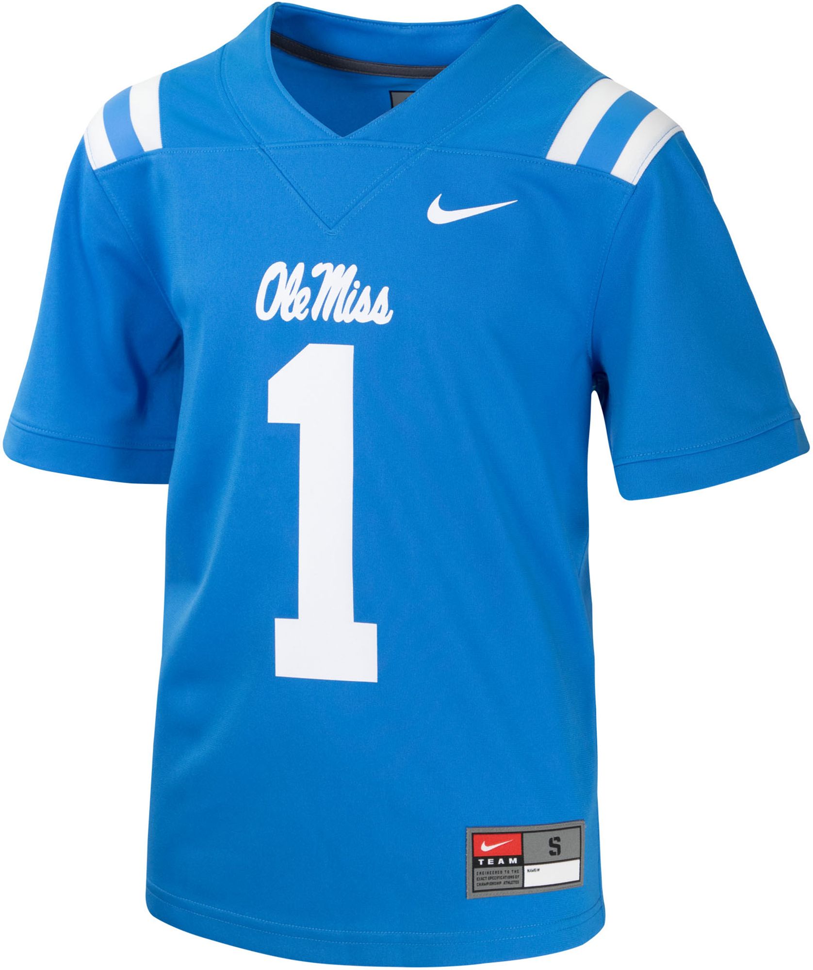 Nike Little Kid's Ole Miss Rebels #1 Blue Alternate Replica Football Jersey product image
