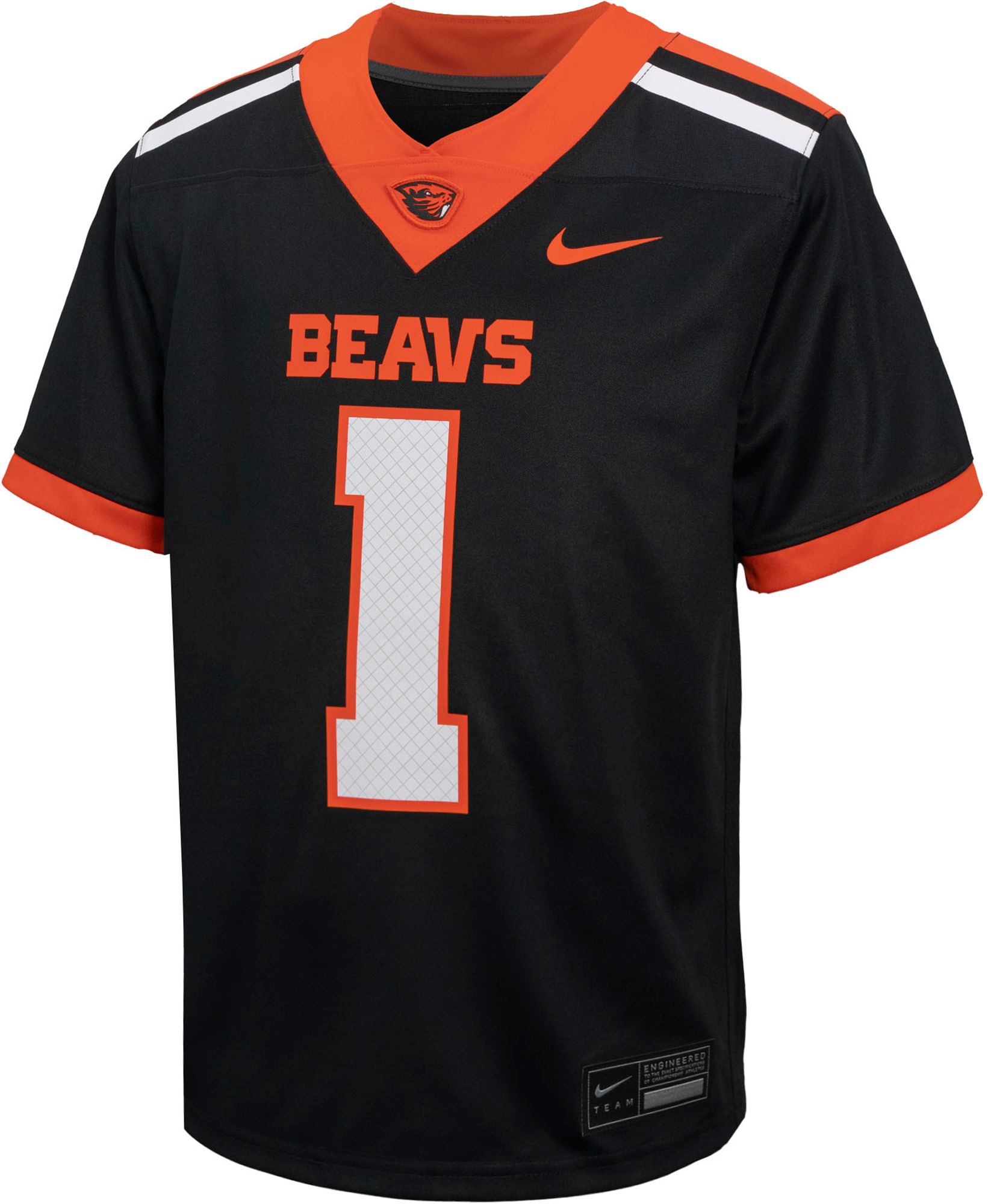 Nike Little Kid's Oregon State Beavers #1 Black Replica Football Jersey product image