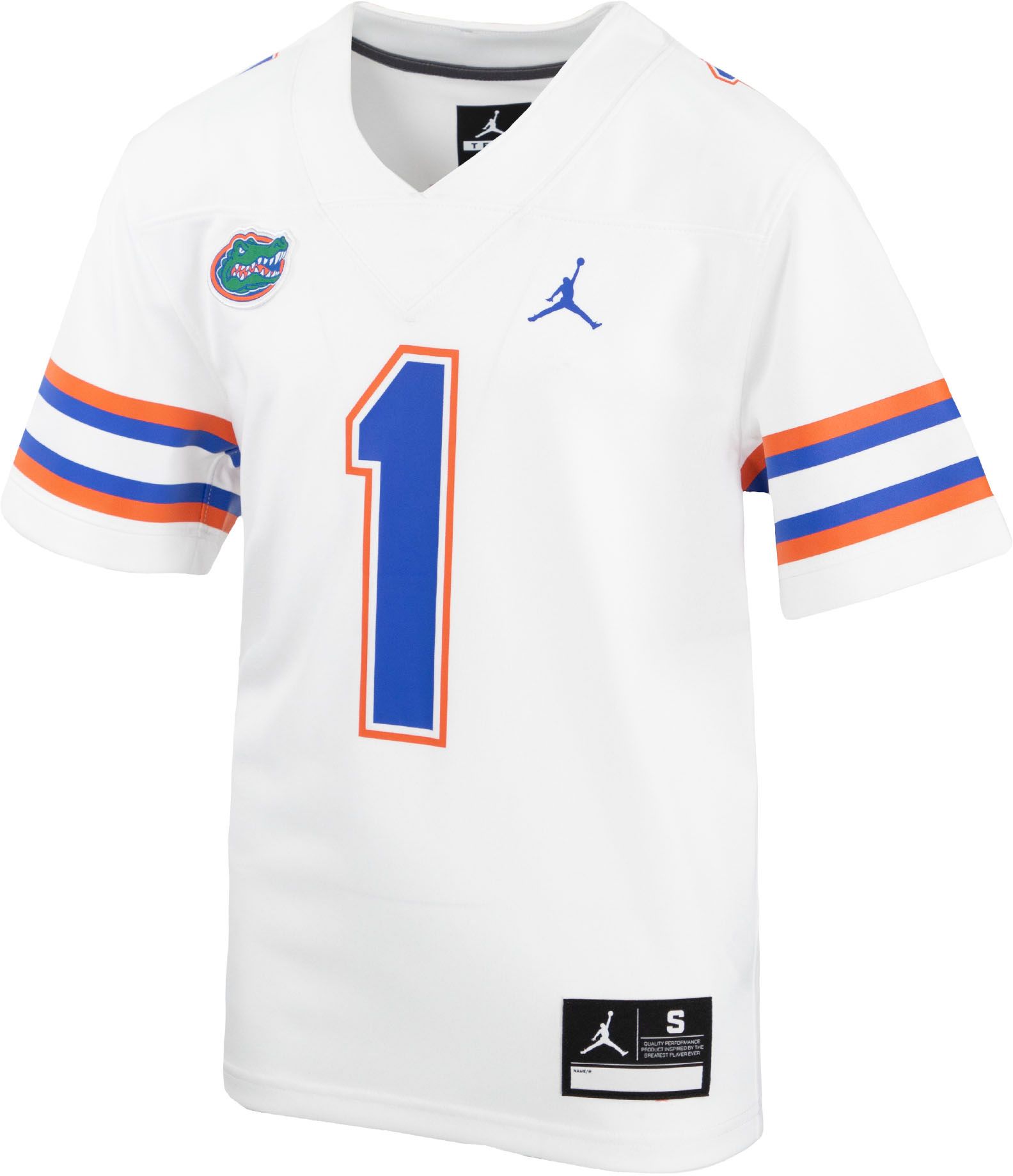 Jordan Youth Florida Gators #1 White Untouchable Game Football Jersey