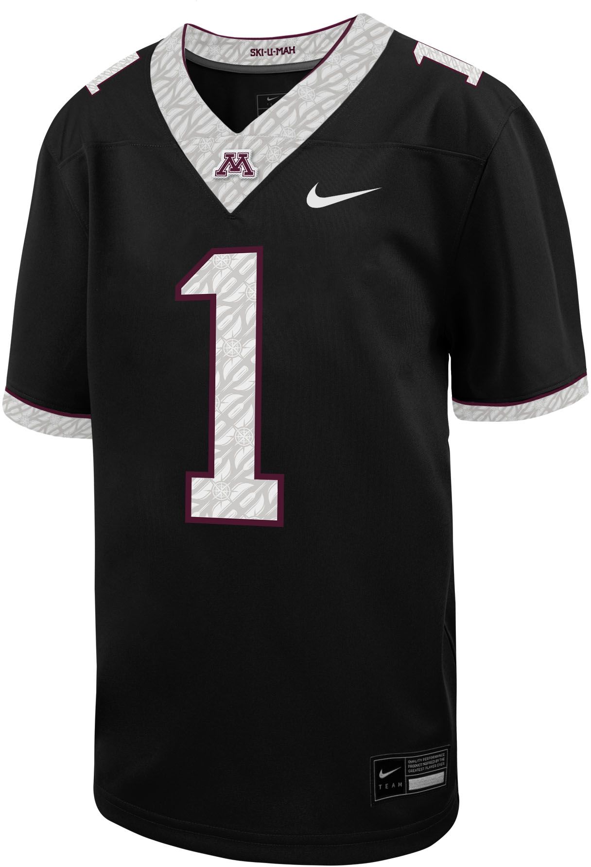 Nike Youth Minnesota Golden Gophers #1 Black Untouchable Game Football Jersey