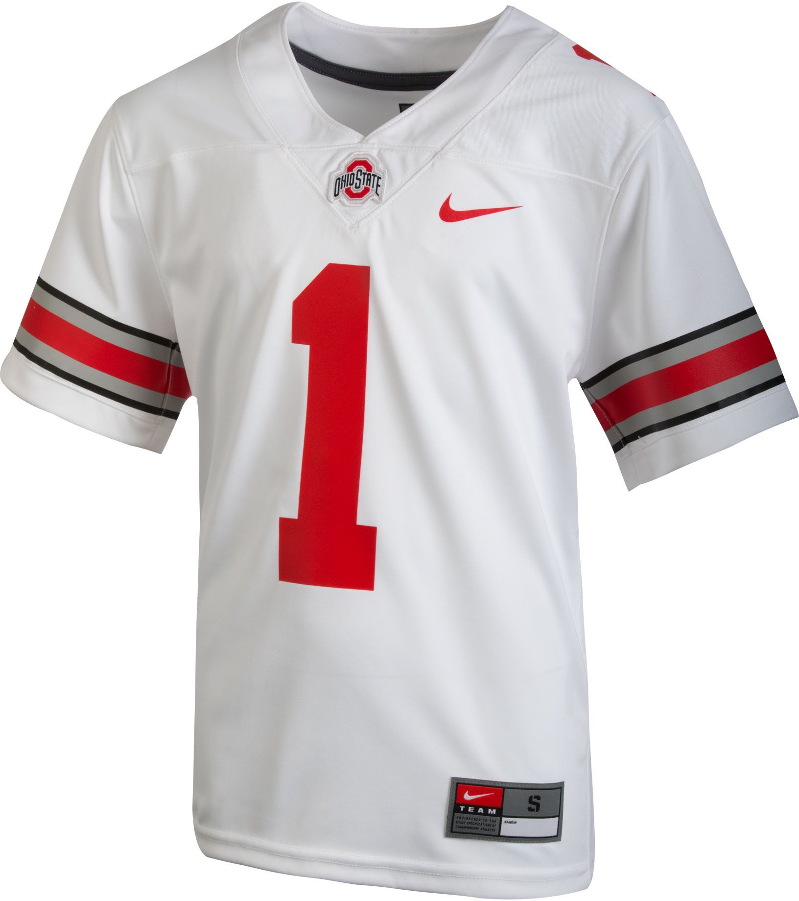Nike Youth Ohio State Buckeyes #1 White Untouchable Game Football Jersey product image