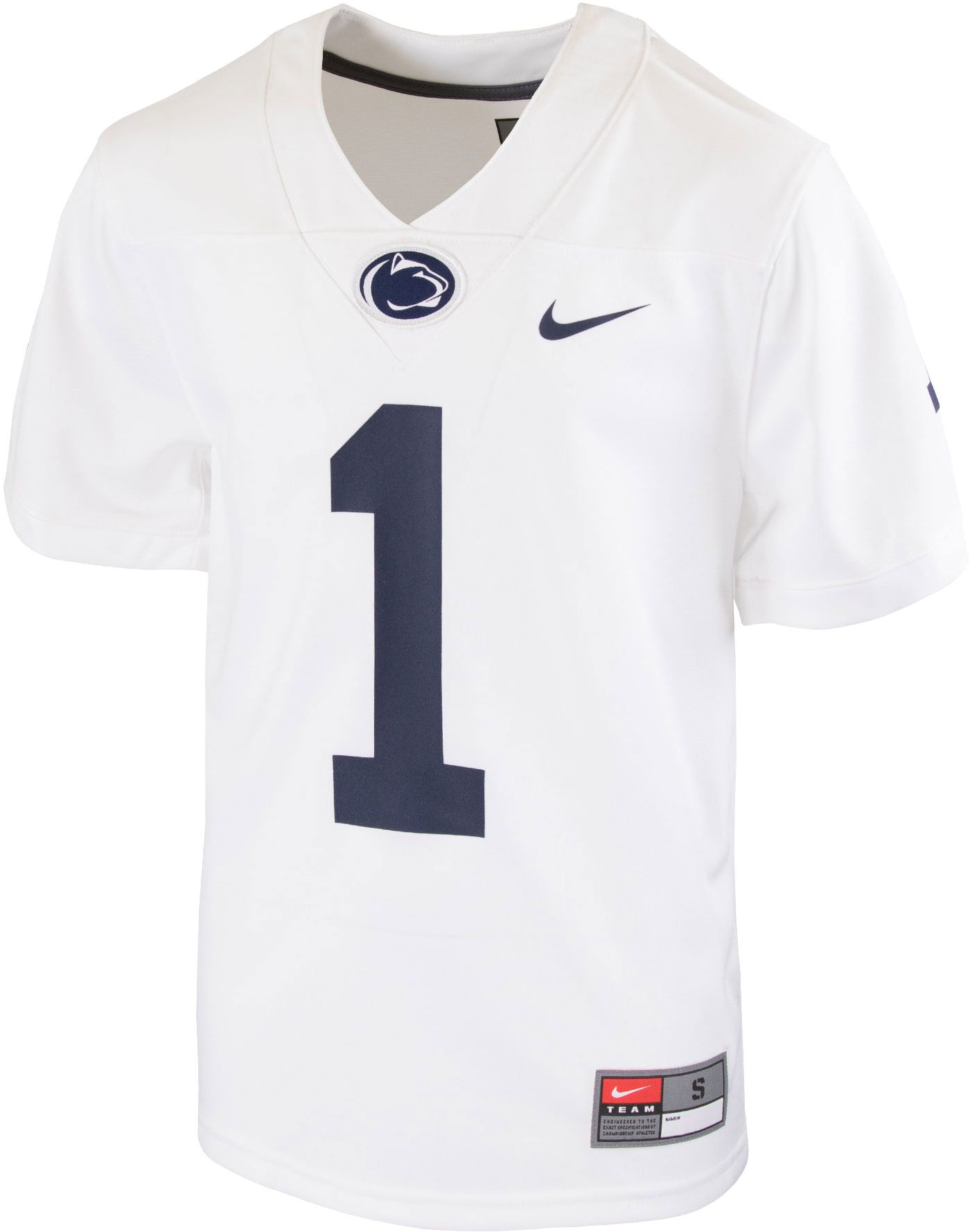 Nike Youth Penn State Nittany Lions 1 Game Football White Jersey Dick s Sporting Goods