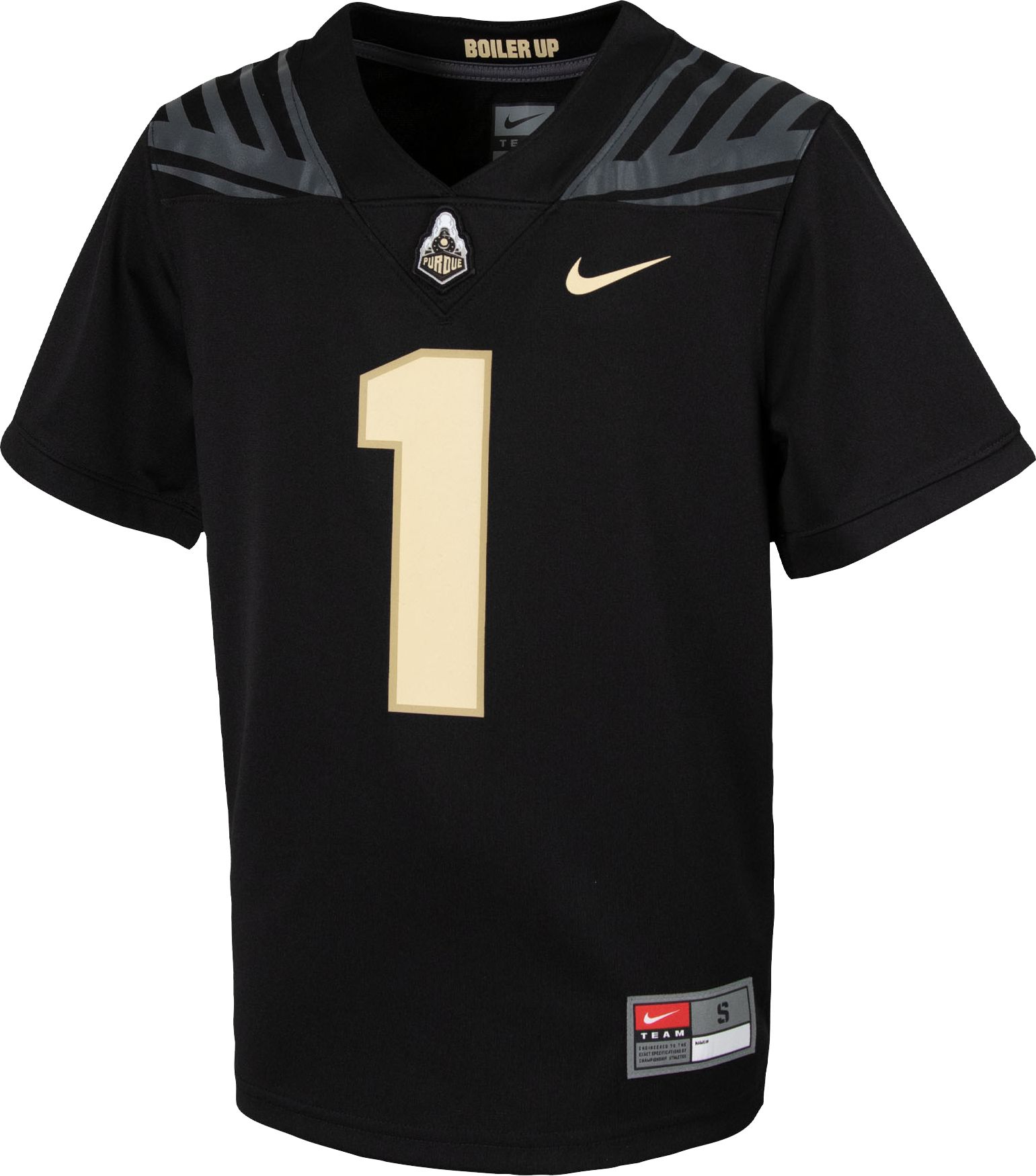 Nike Youth Purdue Boilermakers #1 Replica Football Black Jersey