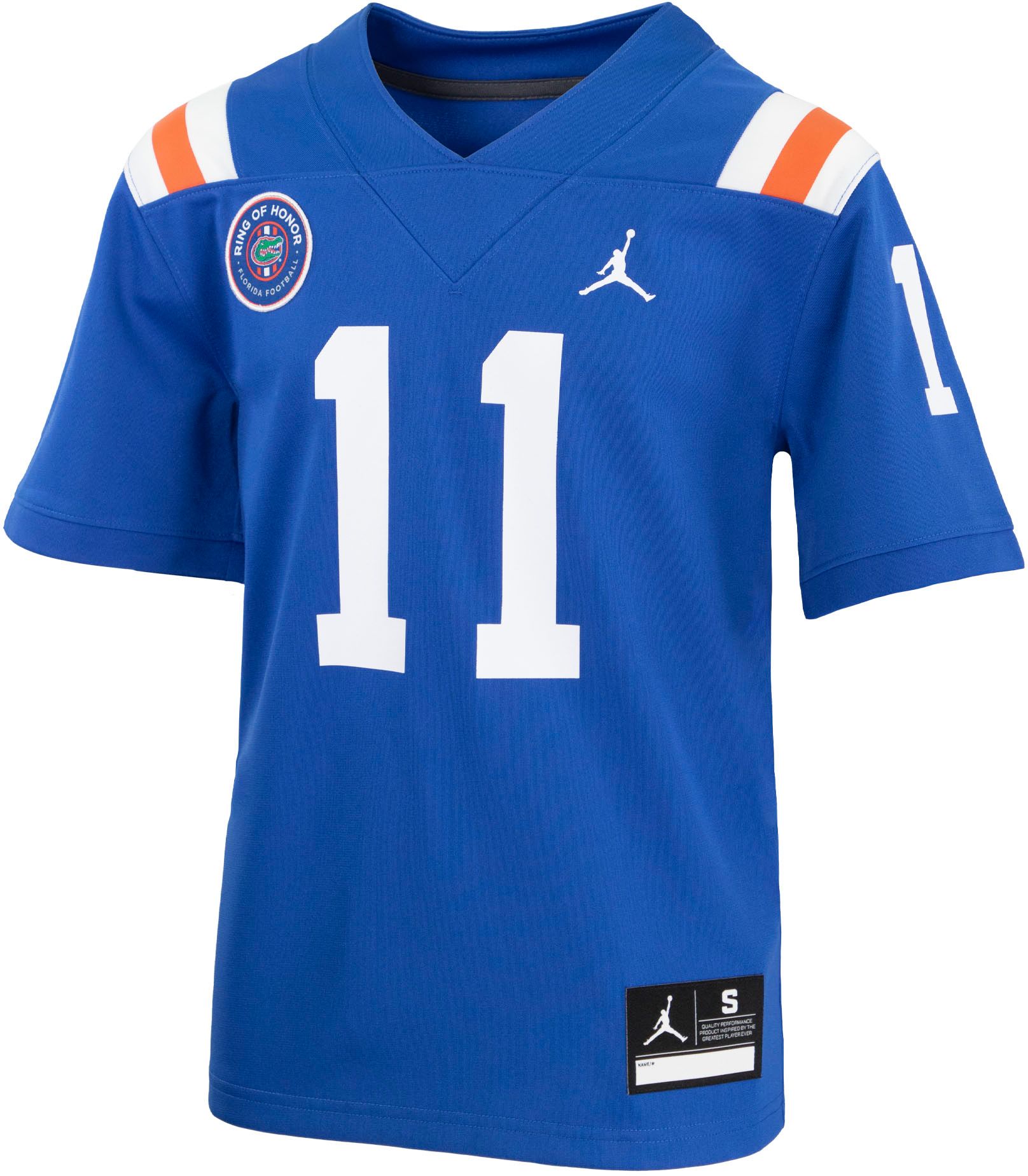 Jordan Youth Florida Gators Steve Spurrier #11 Blue ‘Ring Of Honor' Replica Football Jersey product image