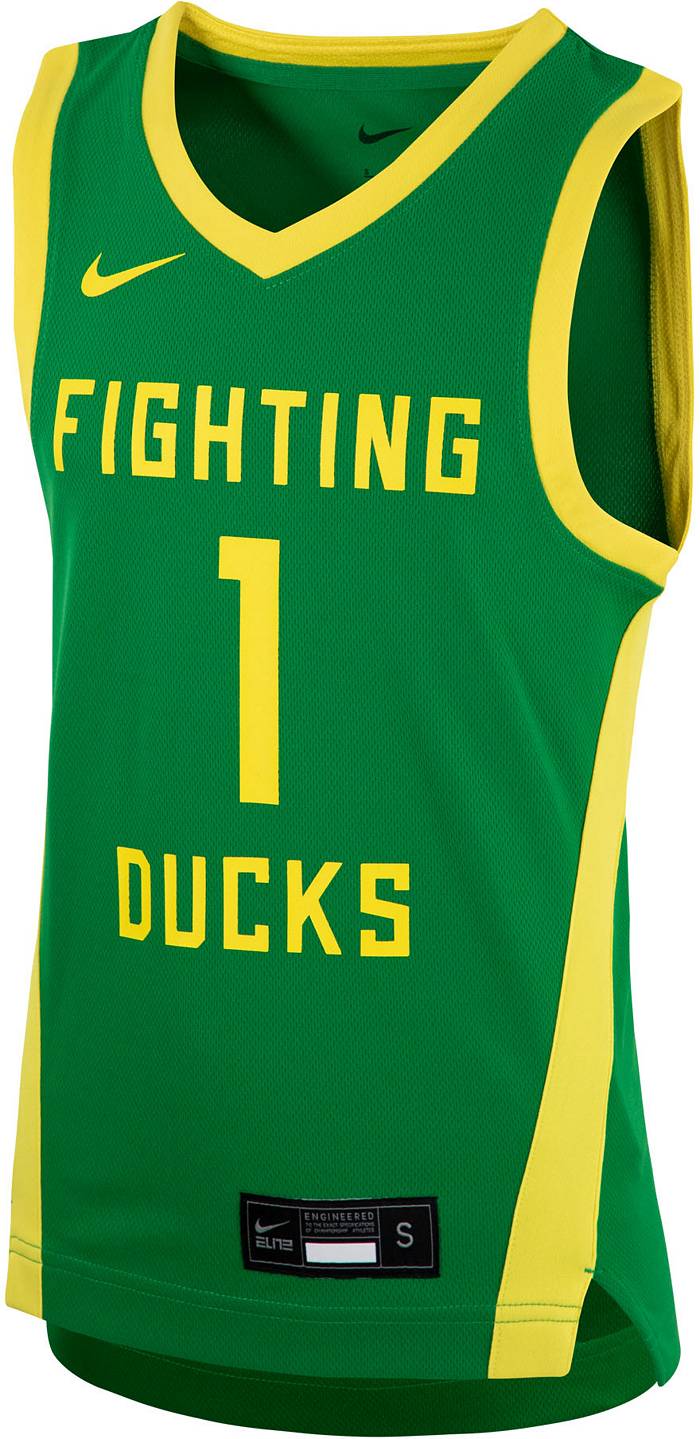 Nike Youth Oregon Ducks #1 Green Replica Basketball Jersey, Boys', XL