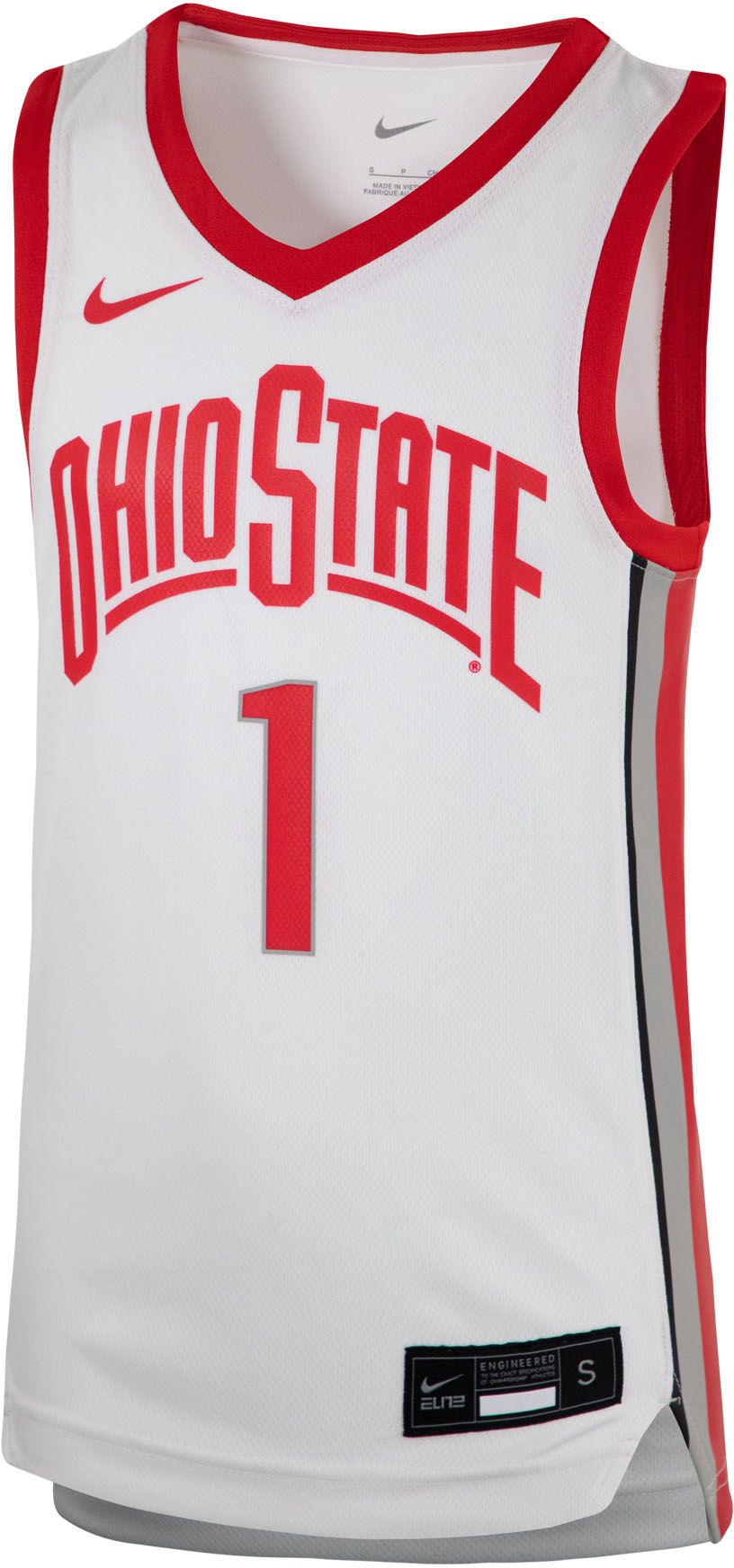 Nike Youth Ohio State Buckeyes #1 White Replica Basketball Jersey product image
