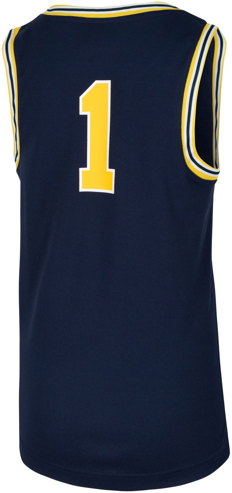 Jordan Youth Michigan Wolverines #1 Blue Replica Basketball Jersey