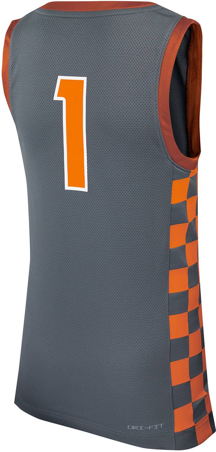 Men's Nike #1 Tennessee Orange Volunteers Retro Replica Basketball Jersey Size: Small