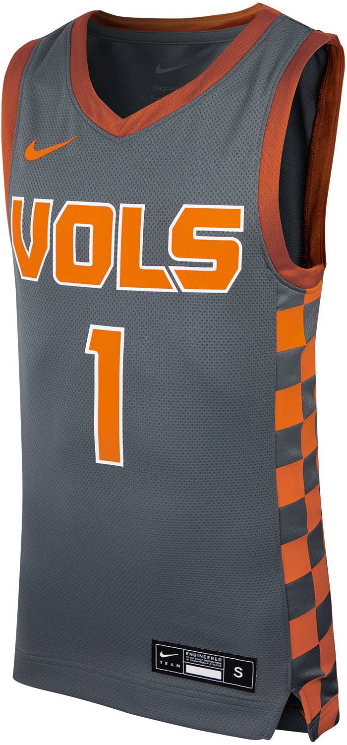 Nike Youth Tennessee Volunteers #1 Grey Replica Basketball Jersey