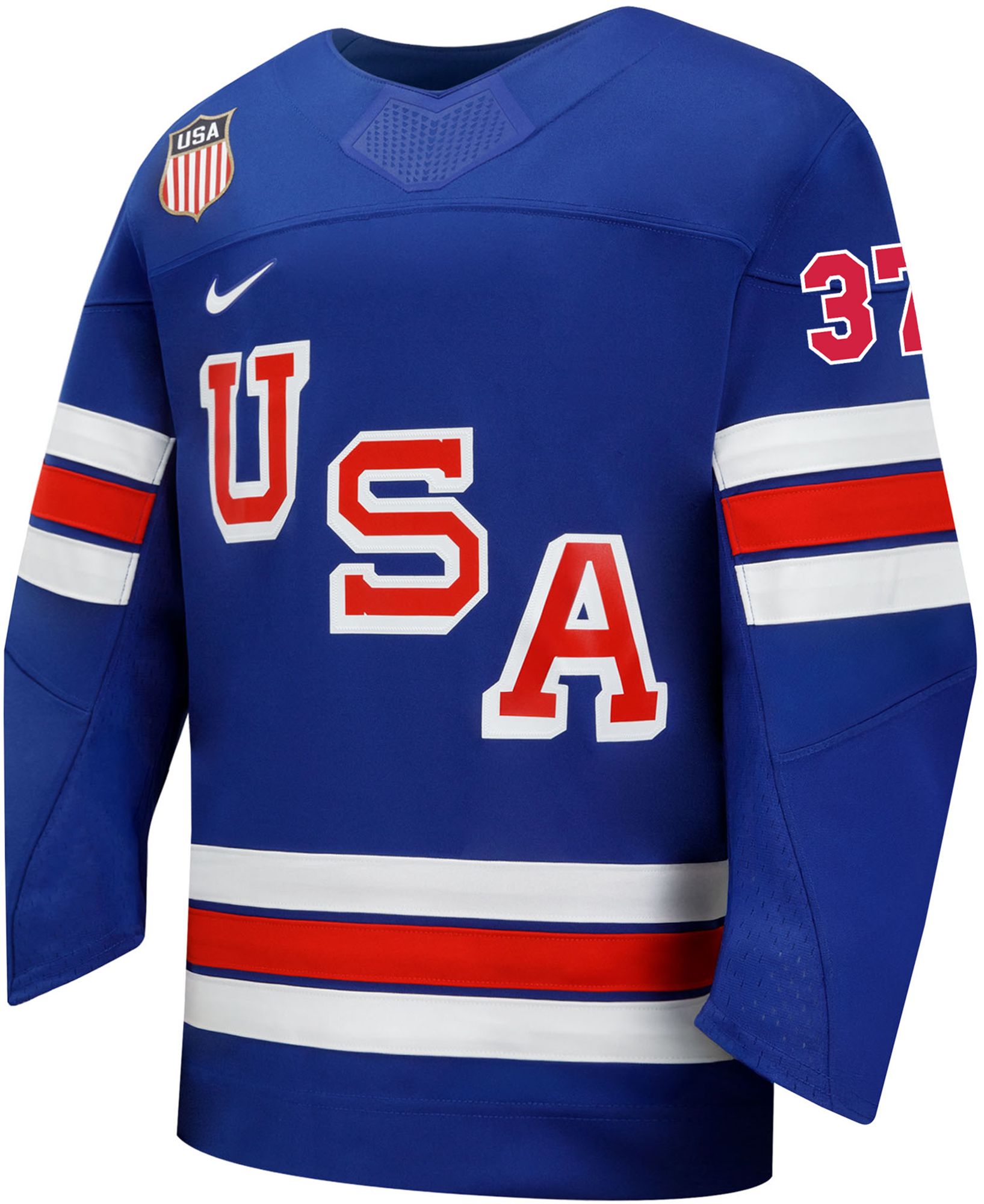 Nike Youth Team USA Blue Connor Hellebuyck #37 Replica Jersey product image