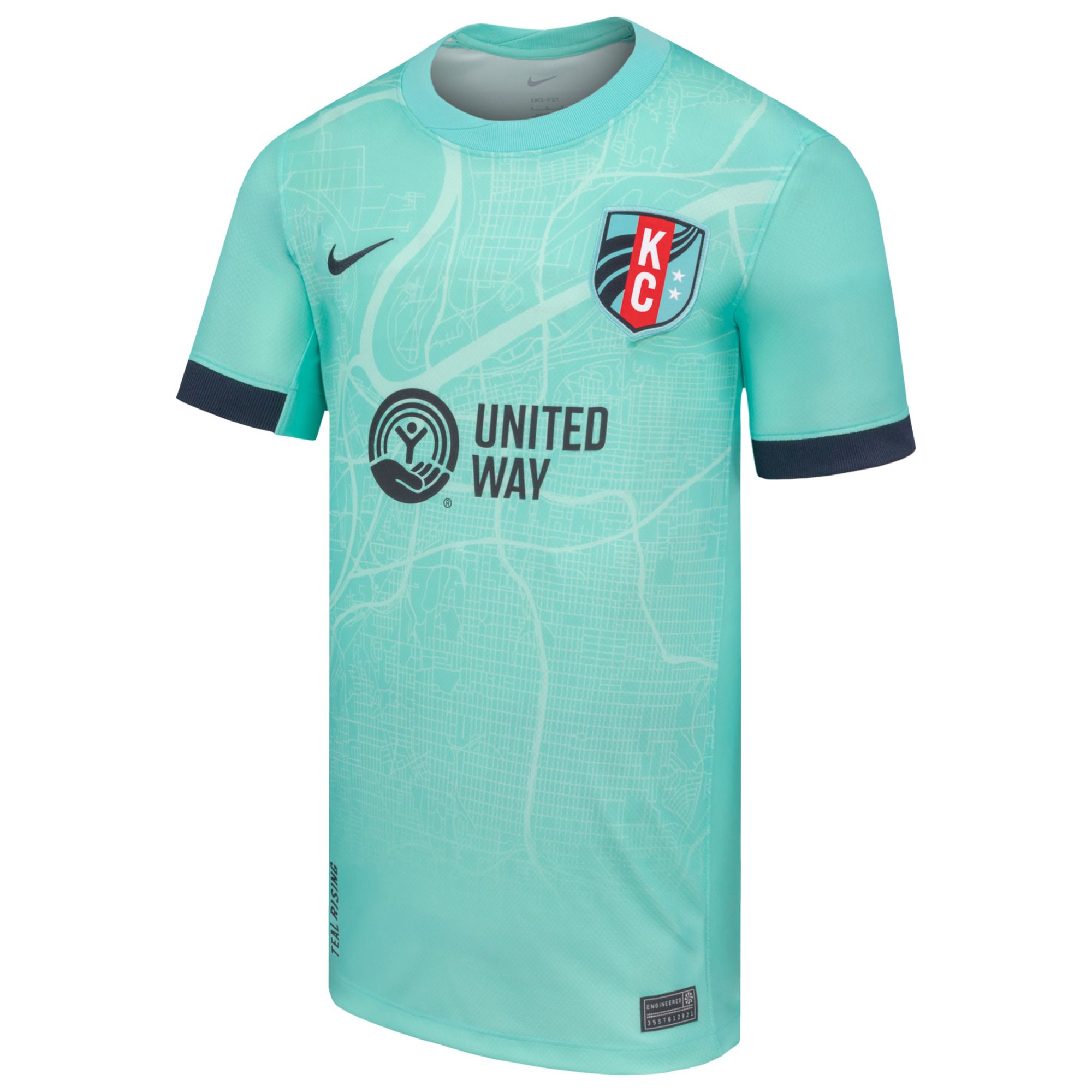 Nike Youth Kansas City Current Croix Bethune #8 Teal 2026 Away Swingman Jersey product image