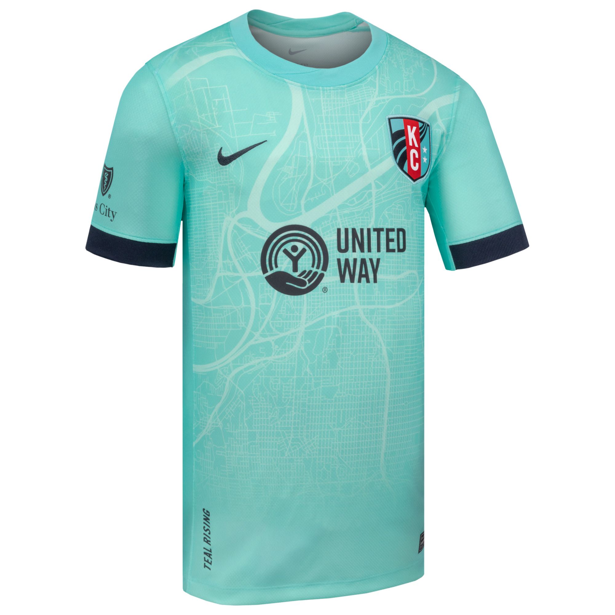Nike Youth Kansas City Current Croix Bethune #8 Teal 2026 Away Swingman Jersey product image