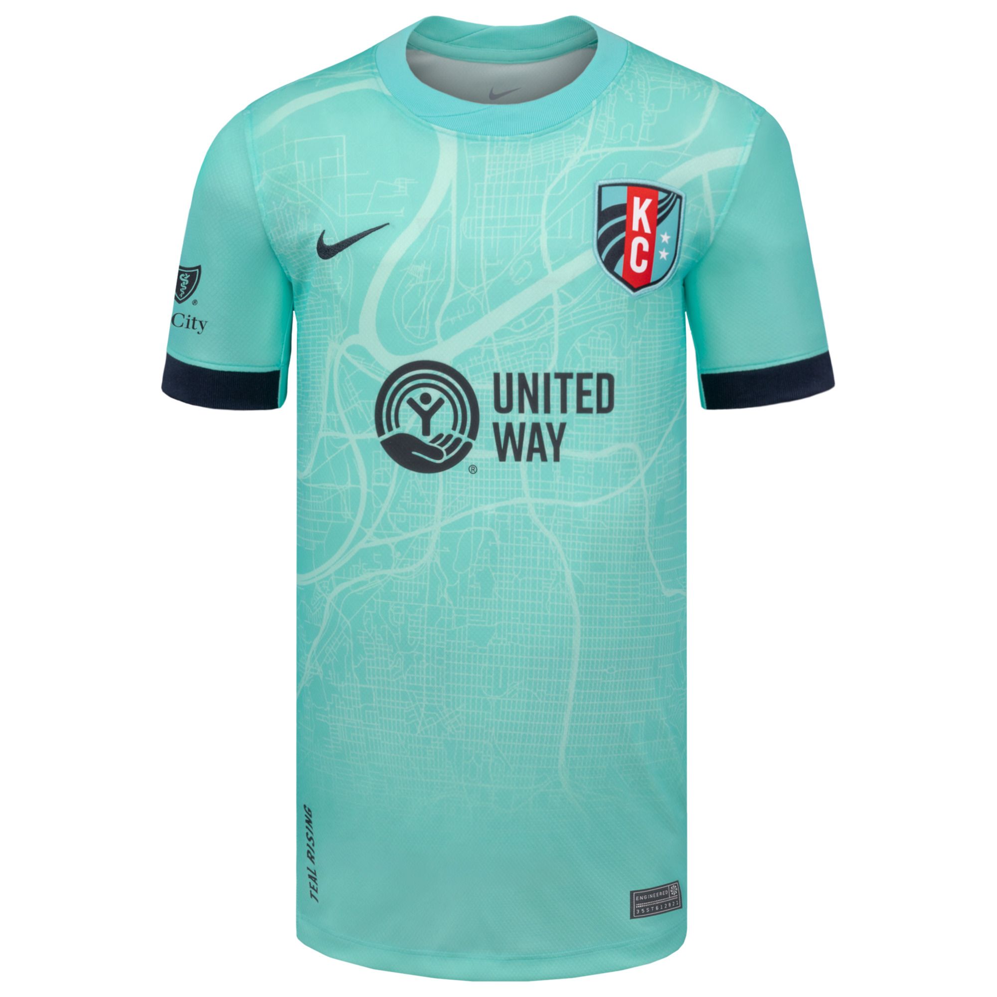 Nike Youth Kansas City Current Croix Bethune #8 Teal 2026 Away Swingman Jersey product image