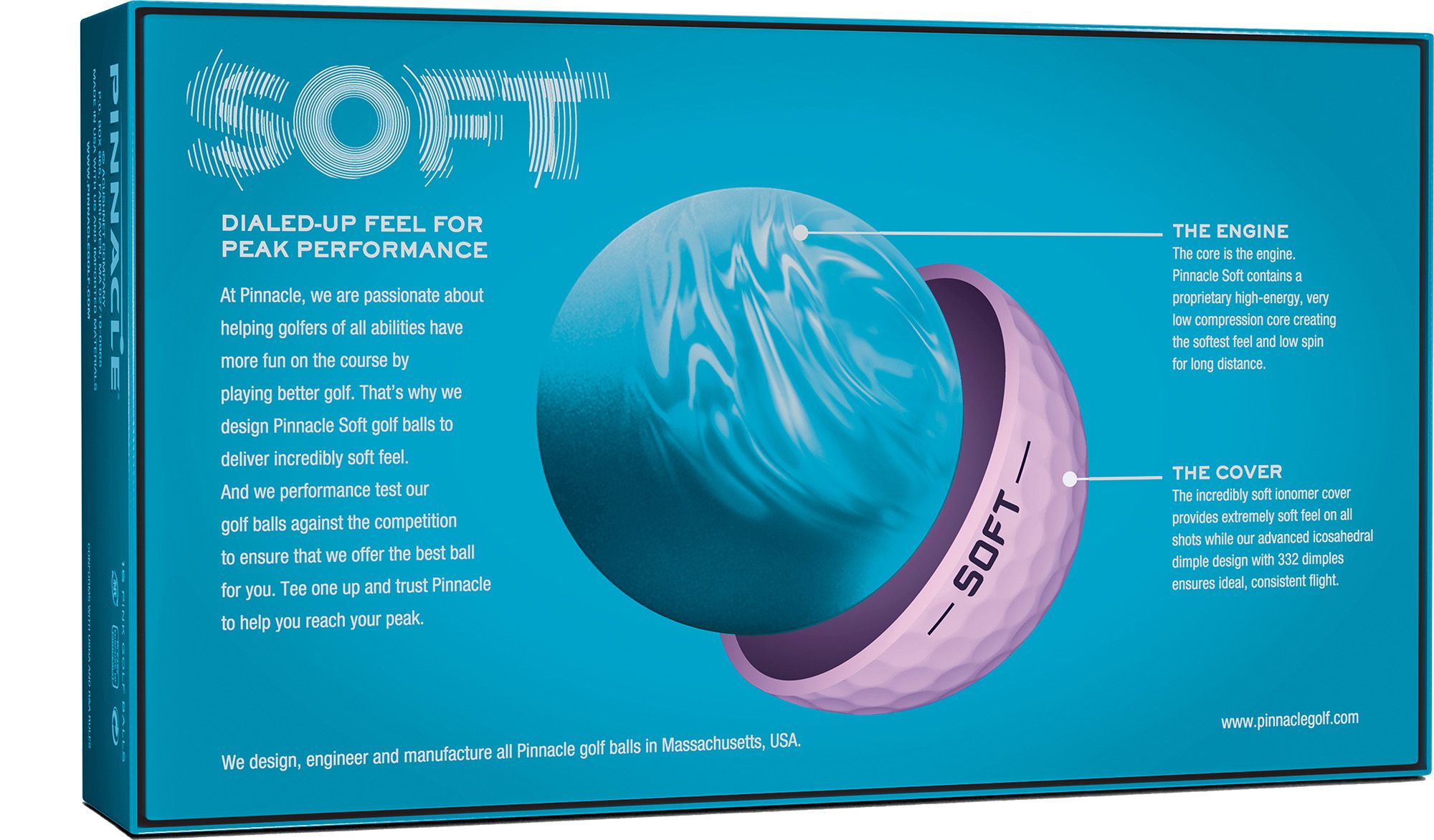Pinnacle 2019 Soft Pink Personalized Golf Balls product image