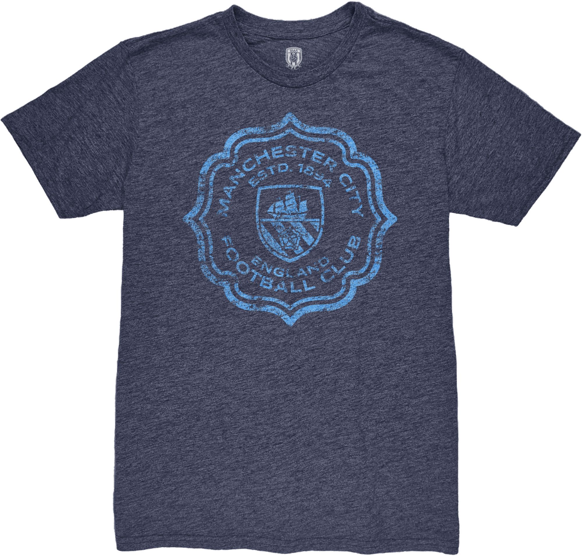 1863 FC Manchester City 2023 Vintage Navy Slub T-Shirt