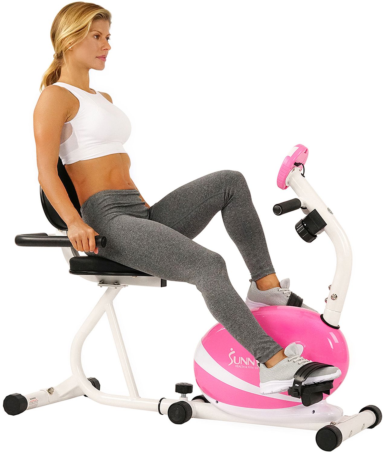 Sunny Health & Fitness P8150 Pink Indoor Cycling Bike product image