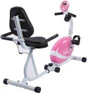 Sunny Health and Fitness Pink Magnetic Recumbent Bike product image