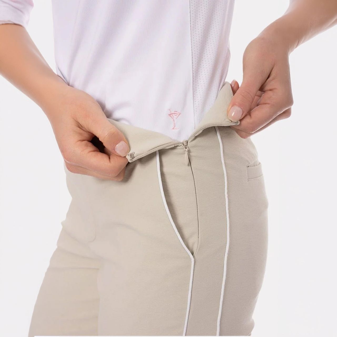 Golftini Women's Khaki Stretch Ankle Golf Pant product image