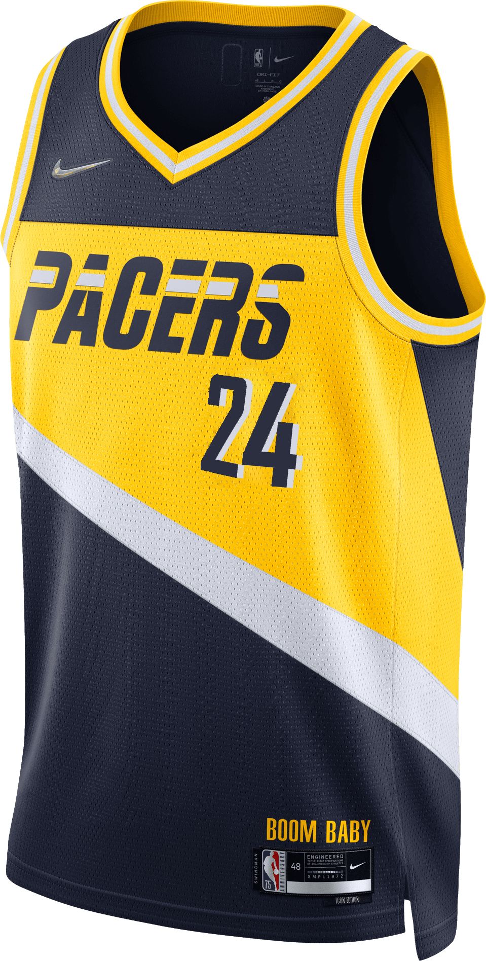 Nike Men's 2021-22 City Edition Indiana Pacers Buddy Hield #24 Navy Dri-FIT Swingman Jersey product image