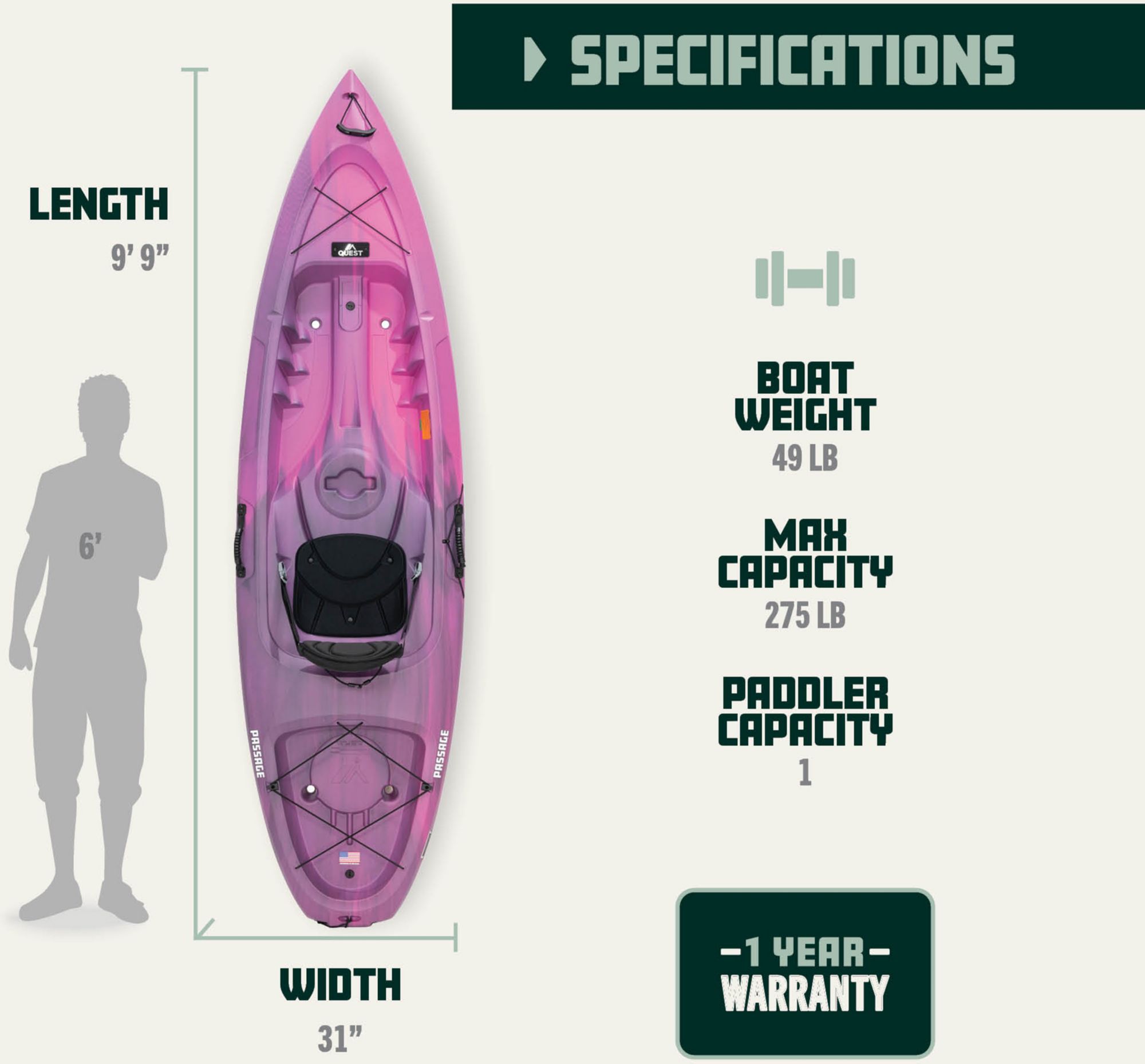 Quest Passage 100 Kayak product image