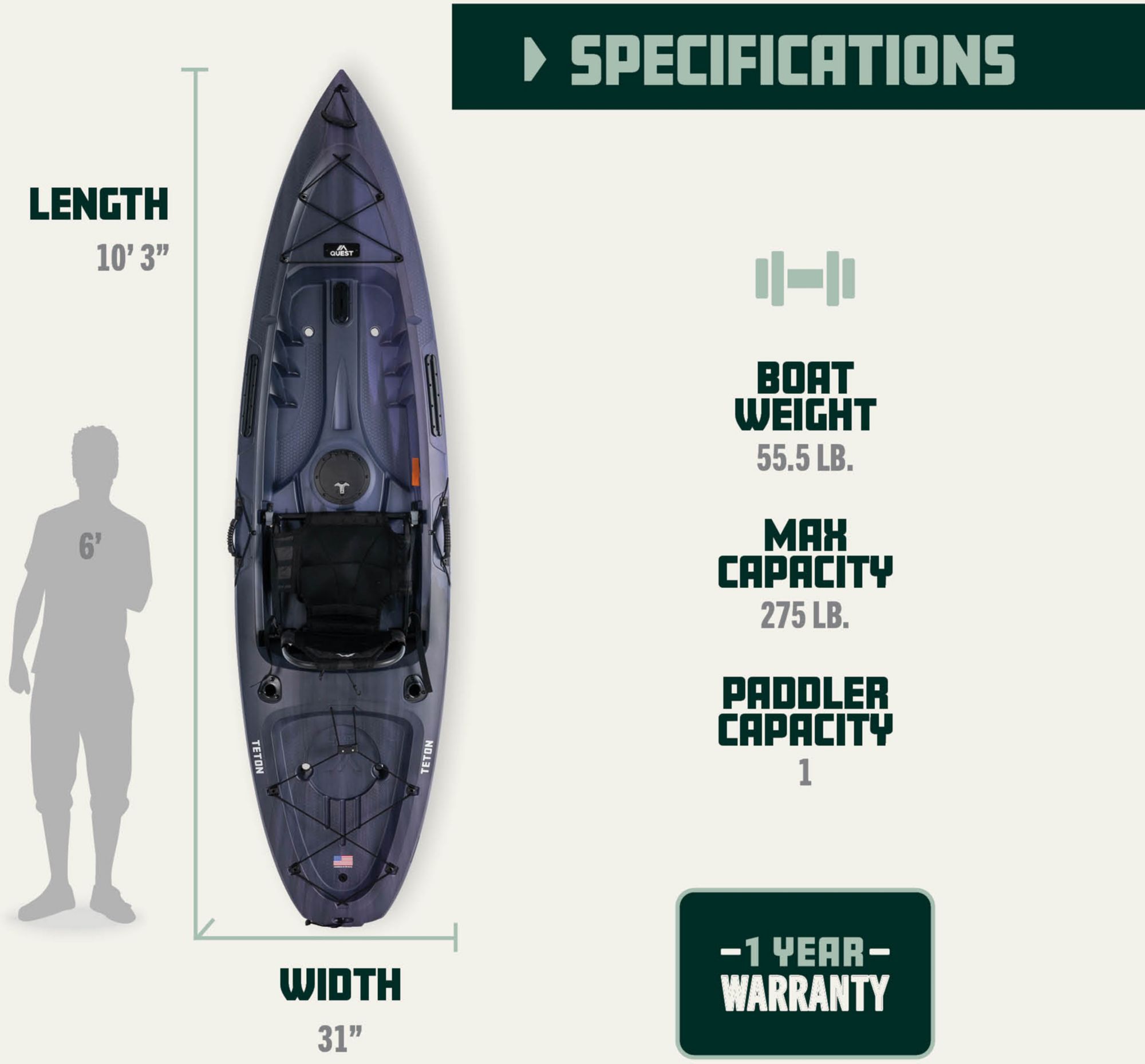 Quest Teton 100 Kayak product image