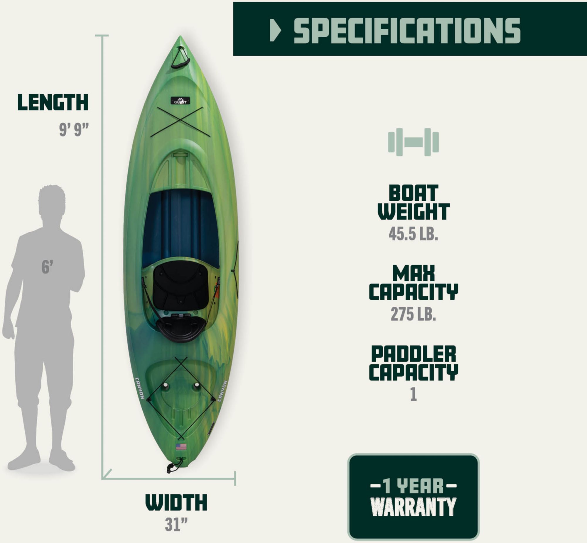 Quest Canyon 100 Kayak product image