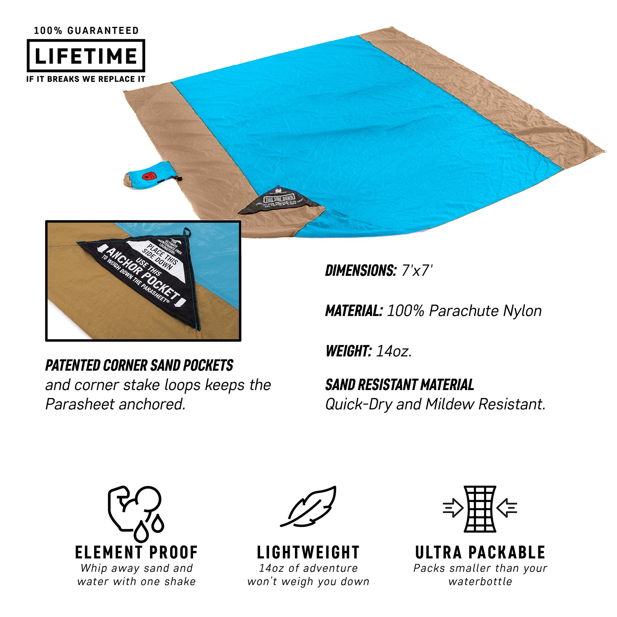 Grand Trunk Parasheet Beach Blanket Publiclands