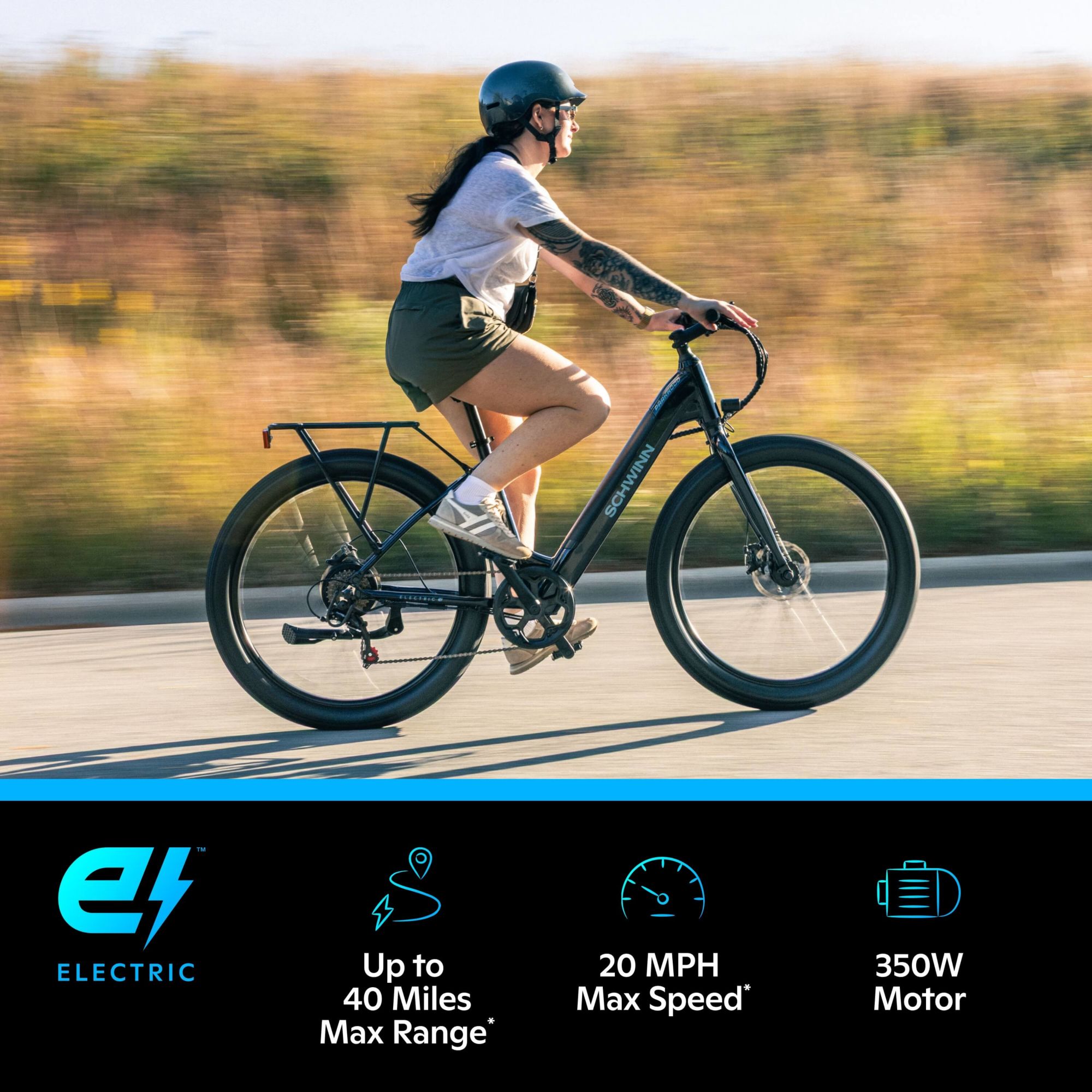 Schwinn Parkwood 27.5" Electric Comfort Hybrid Bike product image