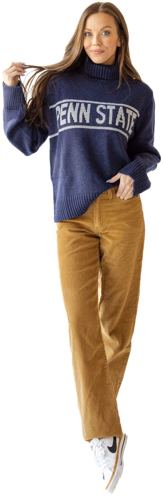 Gameday Social Women's Penn State Nittany Lions Navy Rolled Sweater product image